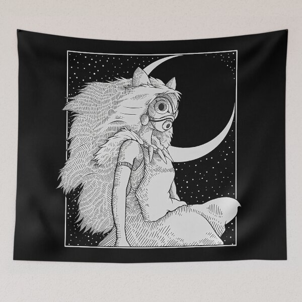 Item preview, Cute kawaii art girl [[mmomonoke]] moon -%[ghiblis]%- sky aways designed and sold by mc-montgomery.