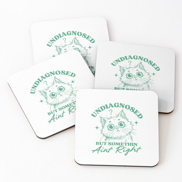 Item preview, Undiagnosed But Somethin Ain't Right Funny Cat Meme Art designed and sold by Colorful-Garden.