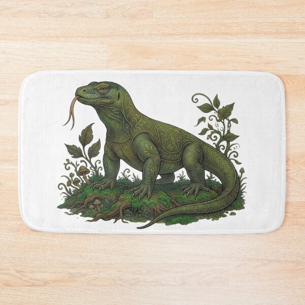 Item preview, Verdant Forest Monitor Lizard Fantasy Nature Sticker designed and sold by HoneyBreezeCo.