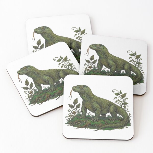 Item preview, Verdant Forest Monitor Lizard Fantasy Nature Sticker designed and sold by HoneyBreezeCo.