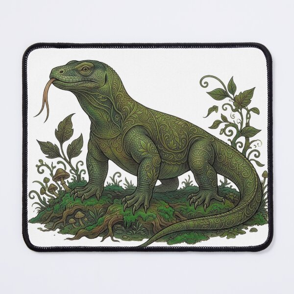 Item preview, Verdant Forest Monitor Lizard Fantasy Nature Sticker designed and sold by HoneyBreezeCo.