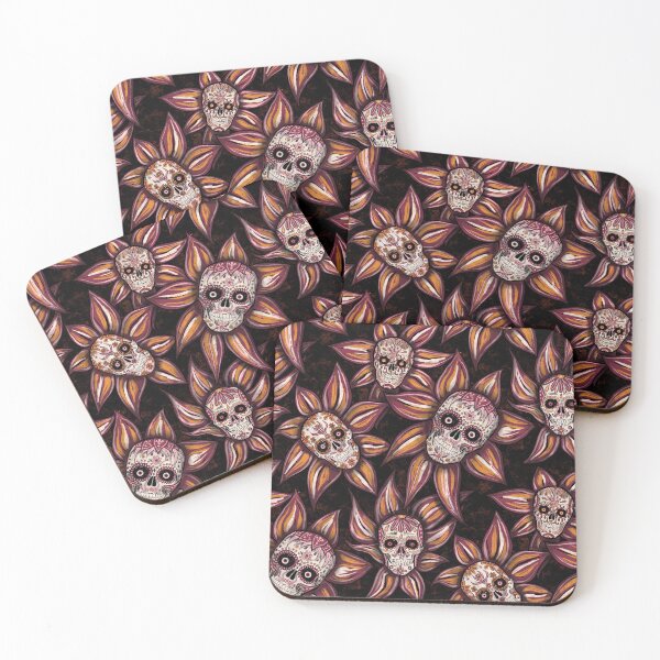 Item preview, Dia de los muertos - Day of the Dead - Sugarskull pattern designed and sold by Sonja Birkelbach.