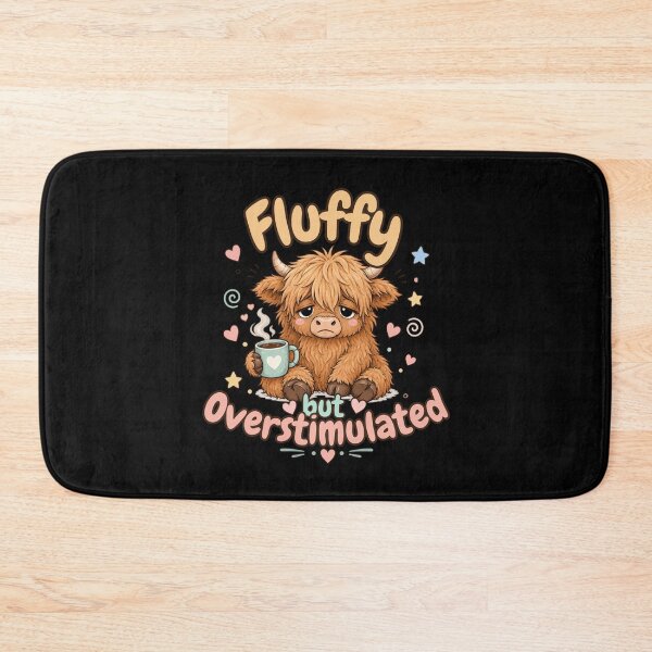 Item preview, Fluffy But Overstimulated Highland Cow designed and sold by SeoulInkSoul.