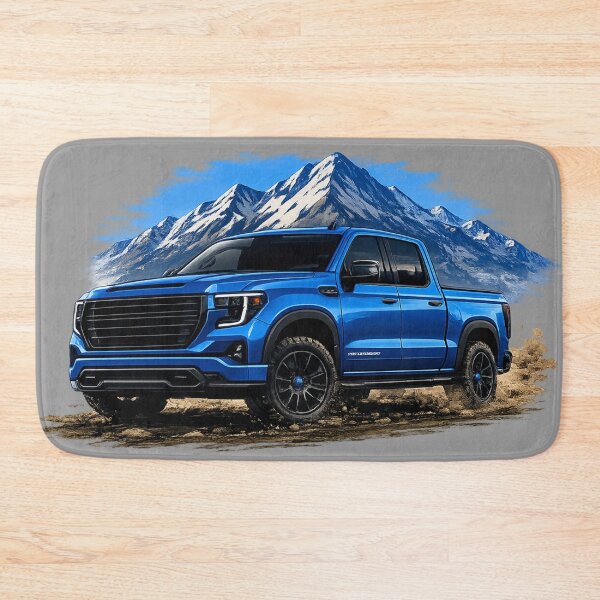 Item preview, Blue Pickup Truck Mountain Adventure designed and sold by MCNovaStudio.