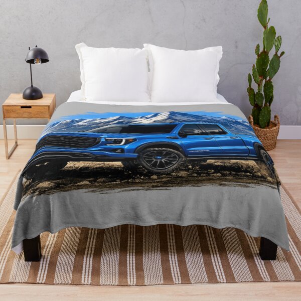 Item preview, Blue Pickup Truck Mountain Adventure designed and sold by MCNovaStudio.