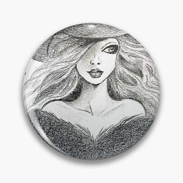 Item preview, Beautiful Witch with Hat✨️ designed and sold by Elenarte7.