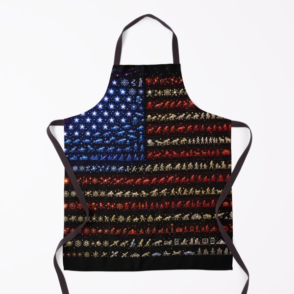 Item preview, Life Evolution American Flag | Big Bang to Humanity Cosmic USA Design | Patriotic Science Art designed and sold by RockyLambda.