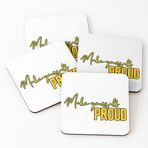 Item preview, Make Yourself Proud - Golden Motivational Phrase designed and sold by AstronautMerch.