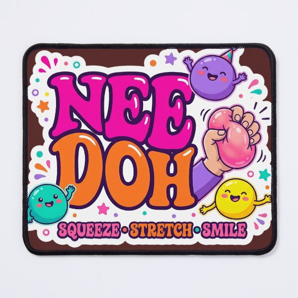 Item preview, Cute Needoh Squishy Stress Relief Sticker | Squeeze Stretch Smile Kawaii Cartoon Design designed and sold by Bhaskar Digital Art.
