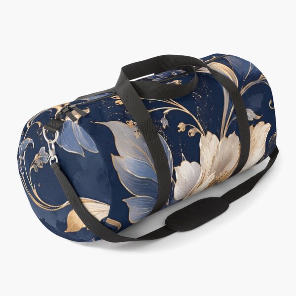 Item preview, Luxury Navy Blue & Gold Floral Seamless Pattern designed and sold by crackerflake.