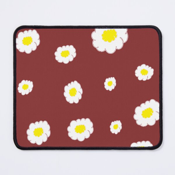 Item preview, little daisies over dark red designed and sold by SrihithaStudio.