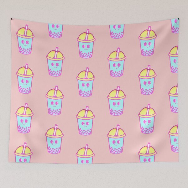 Item preview, Boba Tea Kawaii Happy Face Cake designed and sold by AstronautMerch.