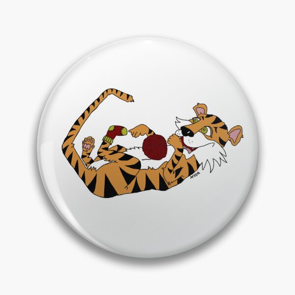 Item preview, Big Cat Energy – Funny Tiger Playing With Yarn Ball Meme Sticker designed and sold by MyxaART.