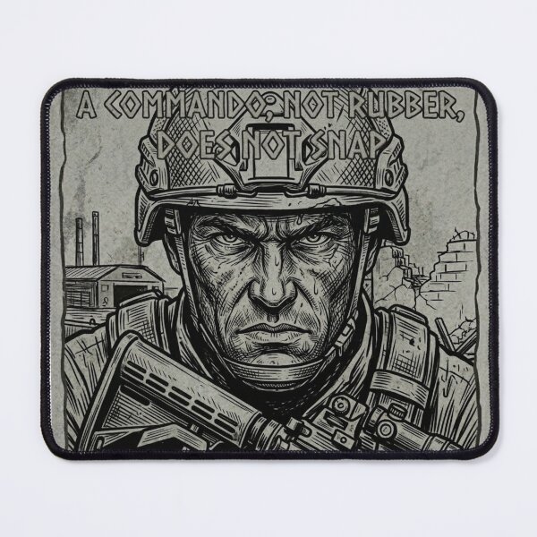 Item preview, A Commando, Not Rubber: The Unbroken Will designed and sold by BoldConcept43.