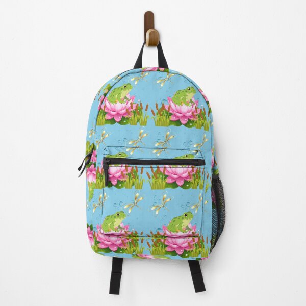 Item preview, Whimsical Frog and Lotus Illustration designed and sold by DidiDesignShop.