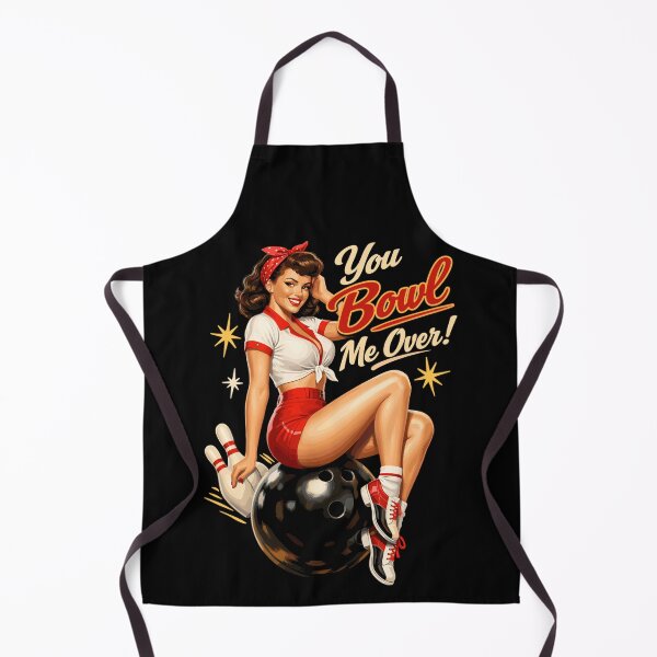 Item preview, Retro Bowling Pin-Up Lady – You Bowl Me Over designed and sold by Pineapple-Tree.