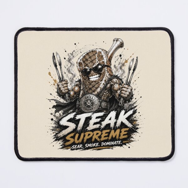 Item preview, Steak Supreme – Funny Grill Champion BBQ Meat Design designed and sold by BlackSector77.
