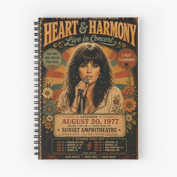 Item preview, Linda Ronstadt 1977 Retro Concert Heart & Harmony designed and sold by stickler85.