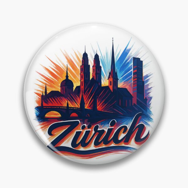 Item preview, Zurich Skyline – Modern Epic Silhouette designed and sold by Pineapple-Tree.