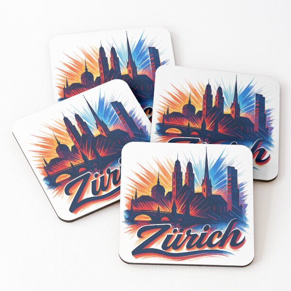 Item preview, Zurich Skyline – Modern Epic Silhouette designed and sold by Pineapple-Tree.