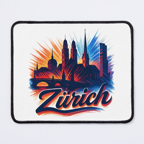 Item preview, Zurich Skyline – Modern Epic Silhouette designed and sold by Pineapple-Tree.