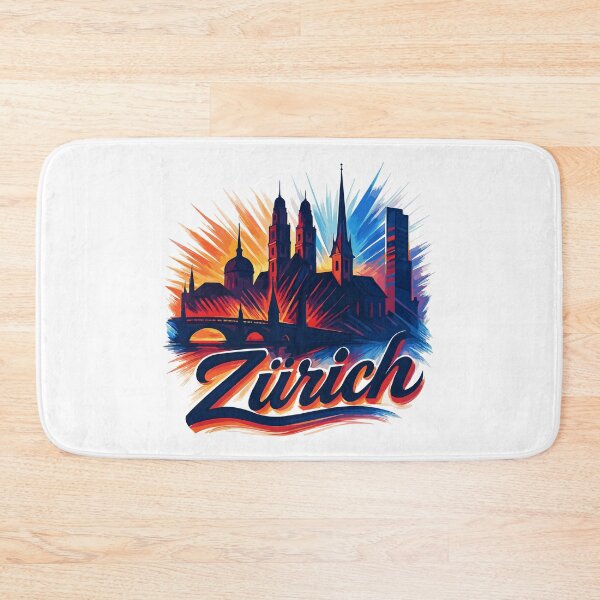 Item preview, Zurich Skyline – Modern Epic Silhouette designed and sold by Pineapple-Tree.