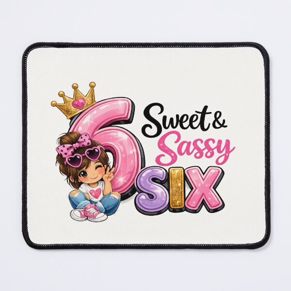 Item preview, Sweet and Sassy Six 6th Birthday Girl Princess designed and sold by Seculinator.