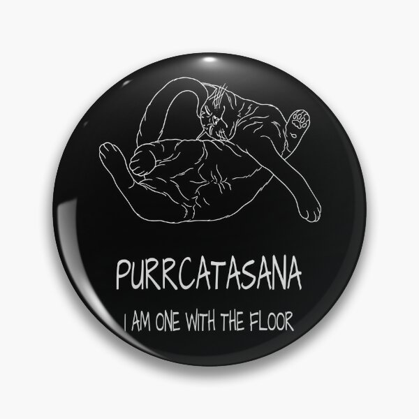 Item preview, Purrcatasana Funny Yoga Cat | I Am One With The Floor in white designed and sold by AnnaDziurko.