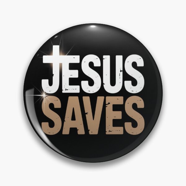 Item preview, Jesus Saves Bold Cross Christian Streetwear Typography designed and sold by stickercuffs.