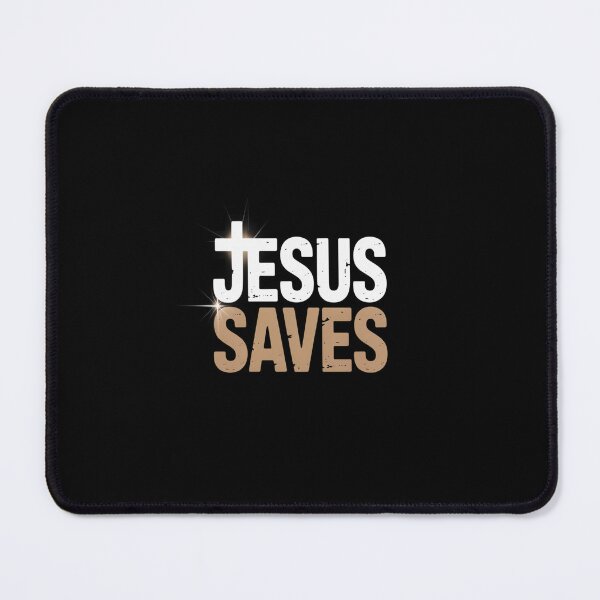 Item preview, Jesus Saves Bold Cross Christian Streetwear Typography designed and sold by stickercuffs.