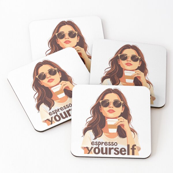 Item preview, Espresso Yourself – Stylish Coffee Lover Illustration designed and sold by Creative Owlet.