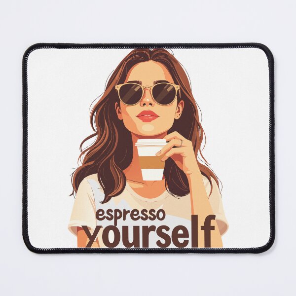 Item preview, Espresso Yourself – Stylish Coffee Lover Illustration designed and sold by Creative Owlet.