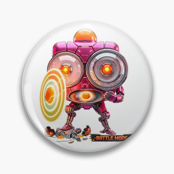Item preview, Fried Egg Robot: Battle Mode - I'll turn you into a fried egg! designed and sold by Surreal Characters & Cute Pups.