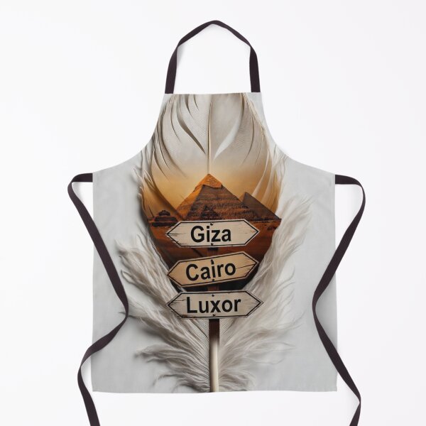 Item preview, Giza Egypt Feather Travel Art | Cairo Luxor Pyramid Boho Illustration designed and sold by GalleryPeak.