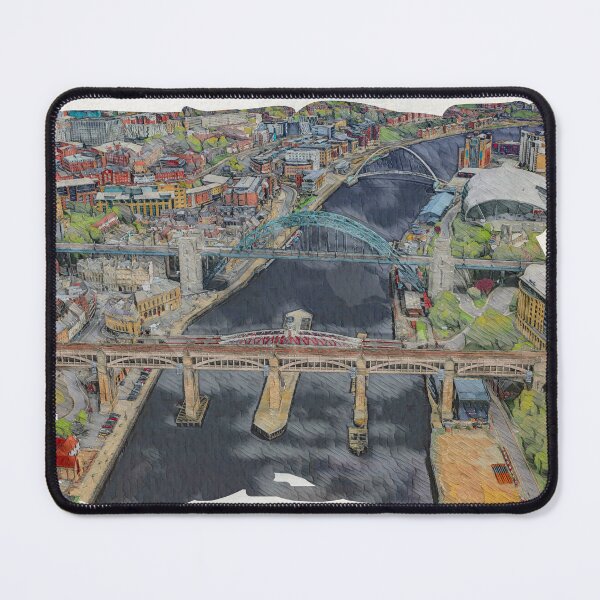 Item preview, Bridges Over the River Tyne, Newcastle Watercolour Art designed and sold by ArtworkNorth.