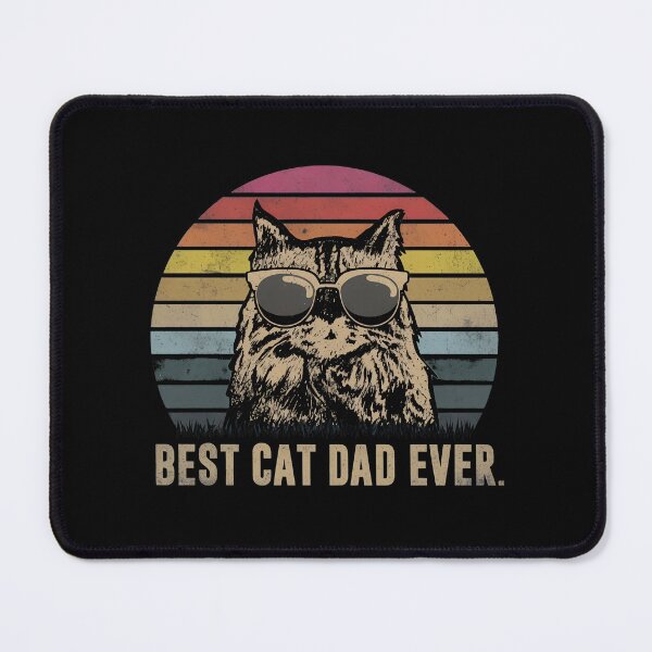 Item preview, Best Cat Dad Ever Retro Sunset Cat Shirt designed and sold by GiaoCalonas.