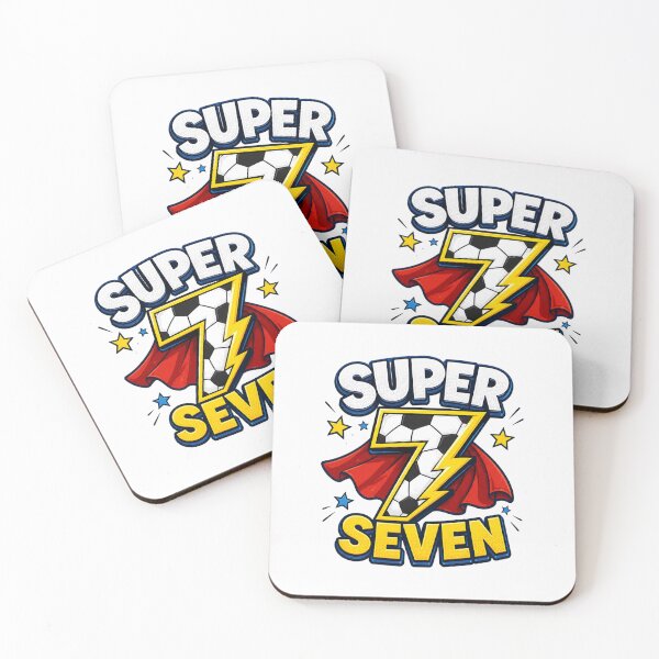 Item preview, Super Seven 7th Birthday Soccer Superhero Boy designed and sold by Seculinator.