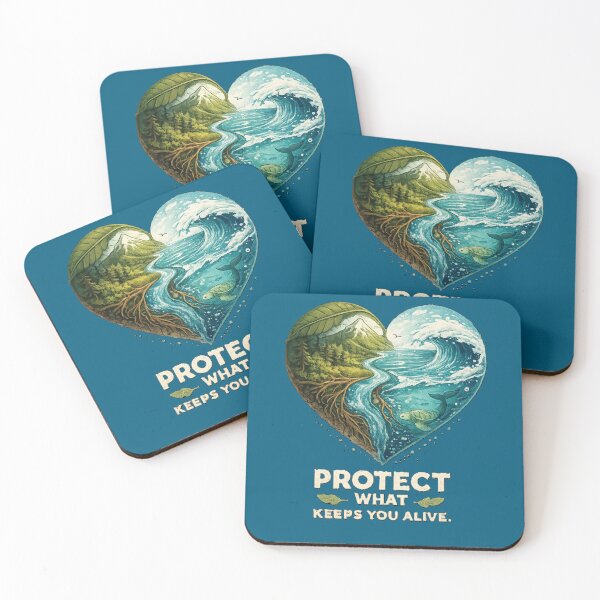 Item preview, Protect What Keeps You Alive – Nature Heart Environmental Conservation Art designed and sold by OrbitOfMind.