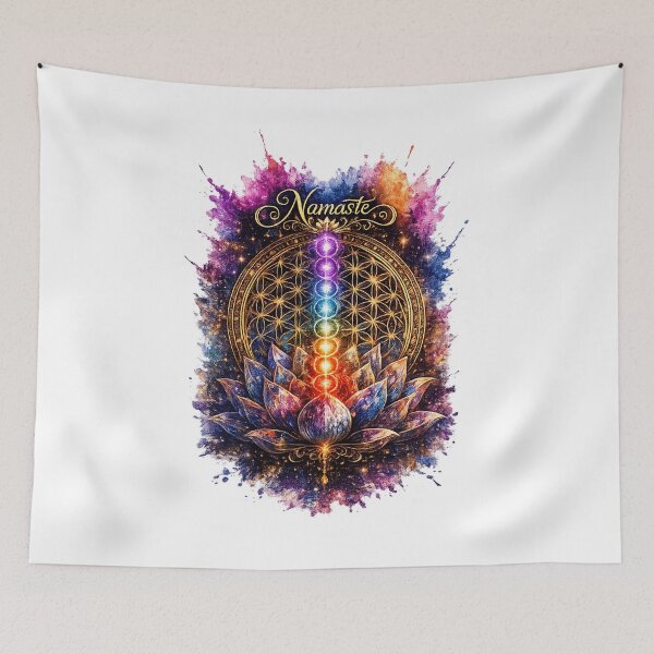 Item preview, Namaste Lotus Chakra Mandala Spiritual Art designed and sold by Trailora.