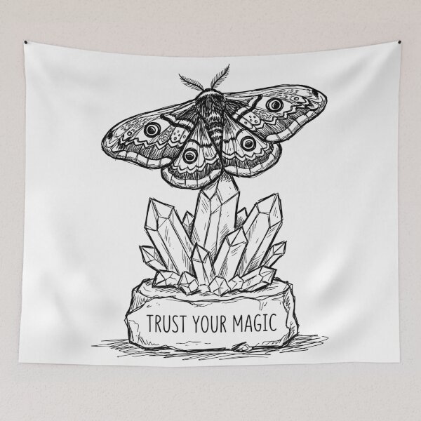 Item preview, Crystal Moth Vigil - Whimsigoth Aesthetic designed and sold by bapupa.