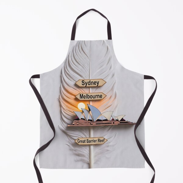 Item preview, Australia Travel Feather Art | Sydney Opera House Melbourne Great Barrier Reef Design designed and sold by GalleryPeak.