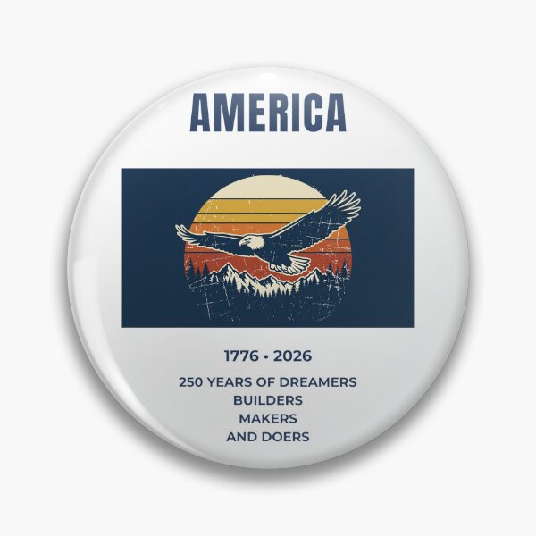 Item preview, America 250 Retro Sunset Eagle | 1776–2026 USA 250th Anniversary designed and sold by PatrioticPrints250.