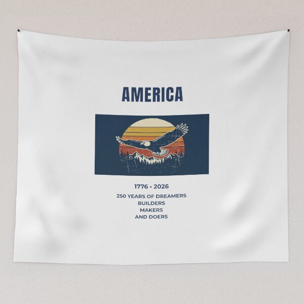 Item preview, America 250 Retro Sunset Eagle | 1776–2026 USA 250th Anniversary designed and sold by PatrioticPrints250.