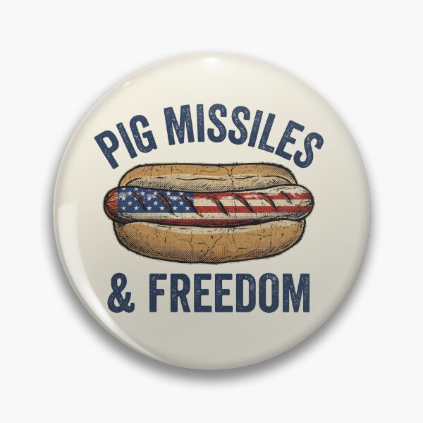 Item preview, Pig Missiles And Freedom Funny Hot Dog 4th Of July Retro designed and sold by AdyKurniawan.