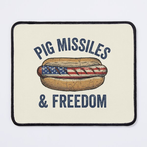 Item preview, Pig Missiles And Freedom Funny Hot Dog 4th Of July Retro designed and sold by AdyKurniawan.