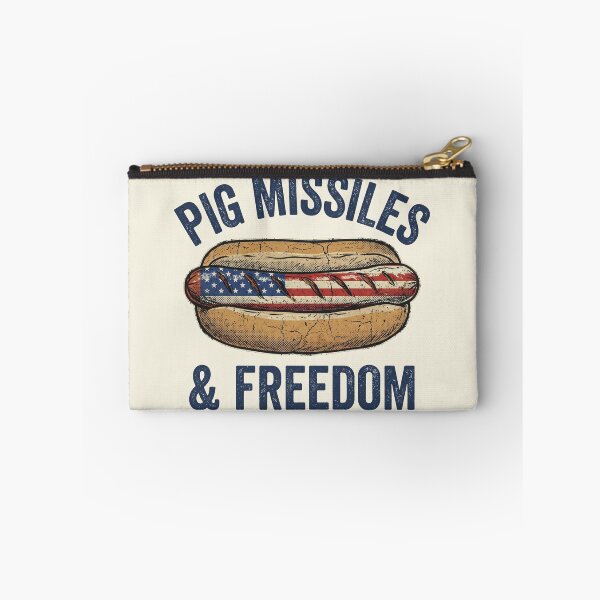 Item preview, Pig Missiles And Freedom Funny Hot Dog 4th Of July Retro designed and sold by AdyKurniawan.