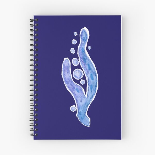 Item preview, Underwater blue algae watercolor hand drawn designed and sold by Deepness2023.