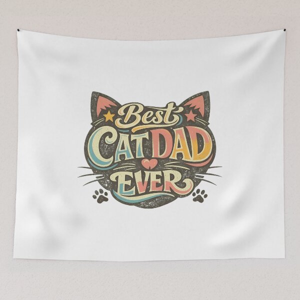 Item preview, Best Cat Dad Ever Retro Vintage Cat Design designed and sold by GiaoCalonas.