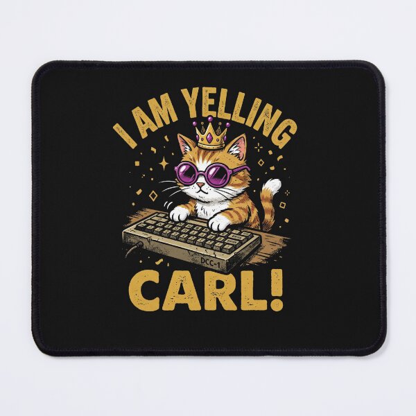 Item preview, I Am Yelling Carl Funny Cat Keyboard Meme designed and sold by AdyKurniawan.