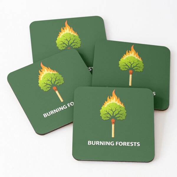 Item preview, Burning Forests – Climate Crisis Illustration Against Deforestation and Wildfires designed and sold by OrbitOfMind.